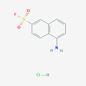 molecular formula C10H9ClFNO2S B2861019 5-Aminonaphthalene-2-sulfonyl fluoride hydrochloride CAS No. 2155856-35-0