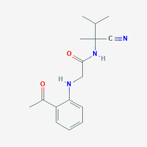 2-[(2-acetylphenyl)amino]-N-(1-cyano-1,2-dimethylpropyl)acetamide