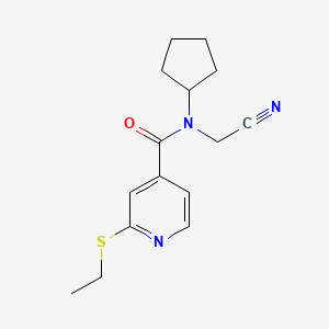 N-(cyanomethyl)-N-cyclopentyl-2-(ethylsulfanyl)pyridine-4-carboxamide