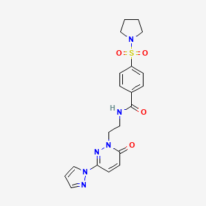 N-(2-(6-oxo-3-(1H-pyrazol-1-yl)pyridazin-1(6H)-yl)ethyl)-4-(pyrrolidin-1-ylsulfonyl)benzamide