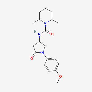 N-(1-(4-methoxyphenyl)-5-oxopyrrolidin-3-yl)-2,6-dimethylpiperidine-1-carboxamide