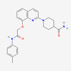1-(8-(2-Oxo-2-(p-tolylamino)ethoxy)quinolin-2-yl)piperidine-4-carboxamide
