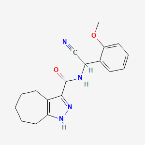 N-[cyano(2-methoxyphenyl)methyl]-1H,4H,5H,6H,7H,8H-cyclohepta[c]pyrazole-3-carboxamide