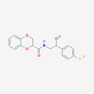 molecular formula C18H19NO4S B2861069 N-(2-hydroxy-2-(4-(methylthio)phenyl)ethyl)-2,3-dihydrobenzo[b][1,4]dioxine-2-carboxamide CAS No. 1448129-24-5