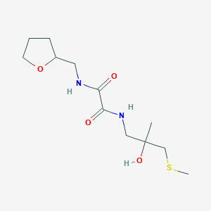 molecular formula C12H22N2O4S B2861070 N1-(2-hydroxy-2-methyl-3-(methylthio)propyl)-N2-((tetrahydrofuran-2-yl)methyl)oxalamide CAS No. 1396812-38-6