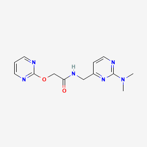 N-((2-(dimethylamino)pyrimidin-4-yl)methyl)-2-(pyrimidin-2-yloxy)acetamide
