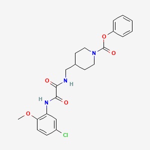 Phenyl 4-((2-((5-chloro-2-methoxyphenyl)amino)-2-oxoacetamido)methyl)piperidine-1-carboxylate