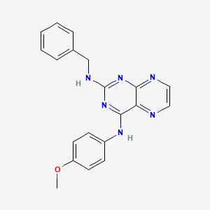 molecular formula C20H18N6O B2861080 N2-benzyl-N4-(4-methoxyphenyl)pteridine-2,4-diamine CAS No. 946348-62-5