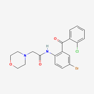 molecular formula C19H18BrClN2O3 B2861086 N-[4-BROMO-2-(2-CHLOROBENZOYL)PHENYL]-2-(MORPHOLIN-4-YL)ACETAMIDE CAS No. 313268-66-5
