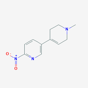 molecular formula C11H13N3O2 B2861134 5-(1-Methyl-1,2,3,6-tetrahydropyridin-4-yl)-2-nitropyridine CAS No. 1346673-24-2