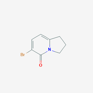 molecular formula C8H8BrNO B2861152 6-bromo-2,3-dihydro-1H-indolizin-5-one CAS No. 1611464-76-6