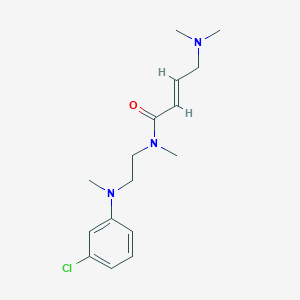 molecular formula C16H24ClN3O B2861177 (E)-N-[2-(3-Chloro-N-methylanilino)ethyl]-4-(dimethylamino)-N-methylbut-2-enamide CAS No. 2411326-04-8