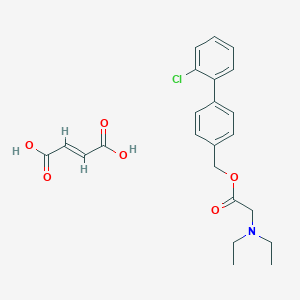 molecular formula C23H26ClNO6 B028612 2'-Chloro-4-(diethylaminoacetoxymethyl)biphenyl hydrogen maleate CAS No. 109523-96-8