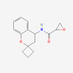 molecular formula C15H17NO3 B2861205 N-Spiro[3,4-dihydrochromene-2,1'-cyclobutane]-4-yloxirane-2-carboxamide CAS No. 2411262-26-3