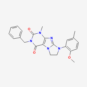 2-Benzyl-6-(2-methoxy-5-methylphenyl)-4-methyl-7,8-dihydropurino[7,8-a]imidazole-1,3-dione