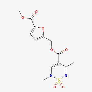 [5-(Methoxycarbonyl)-2-furyl]methyl 2,5-dimethyl-1,1-dioxo-1,2-dihydro-1,2,6-thiadiazine-4-carboxylate