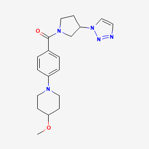 (3-(1H-1,2,3-triazol-1-yl)pyrrolidin-1-yl)(4-(4-methoxypiperidin-1-yl)phenyl)methanone