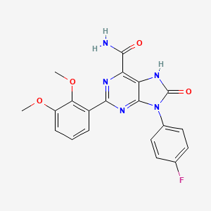 2-(2,3-dimethoxyphenyl)-9-(4-fluorophenyl)-8-oxo-8,9-dihydro-7H-purine-6-carboxamide