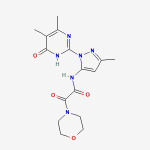 N-(1-(4,5-dimethyl-6-oxo-1,6-dihydropyrimidin-2-yl)-3-methyl-1H-pyrazol-5-yl)-2-morpholino-2-oxoacetamide