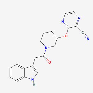 3-((1-(2-(1H-indol-3-yl)acetyl)piperidin-3-yl)oxy)pyrazine-2-carbonitrile