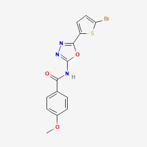 N-(5-(5-bromothiophen-2-yl)-1,3,4-oxadiazol-2-yl)-4-methoxybenzamide