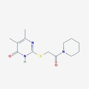 5,6-dimethyl-2-((2-oxo-2-(piperidin-1-yl)ethyl)thio)pyrimidin-4(3H)-one