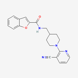 N-((1-(3-cyanopyridin-2-yl)piperidin-4-yl)methyl)benzofuran-2-carboxamide
