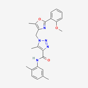 N-(2,5-dimethylphenyl)-1-((2-(2-methoxyphenyl)-5-methyloxazol-4-yl)methyl)-5-methyl-1H-1,2,3-triazole-4-carboxamide