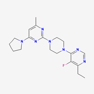 2-[4-(6-Ethyl-5-fluoropyrimidin-4-yl)piperazin-1-yl]-4-methyl-6-pyrrolidin-1-ylpyrimidine