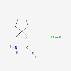 2-Ethynylspiro[3.4]octan-2-amine;hydrochloride