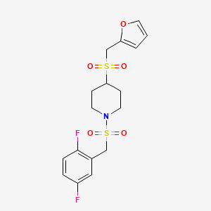 1-((2,5-Difluorobenzyl)sulfonyl)-4-((furan-2-ylmethyl)sulfonyl)piperidine