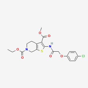 6-ethyl 3-methyl 2-(2-(4-chlorophenoxy)acetamido)-4,5-dihydrothieno[2,3-c]pyridine-3,6(7H)-dicarboxylate