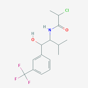 2-Chloro-N-[1-hydroxy-3-methyl-1-[3-(trifluoromethyl)phenyl]butan-2-yl]propanamide
