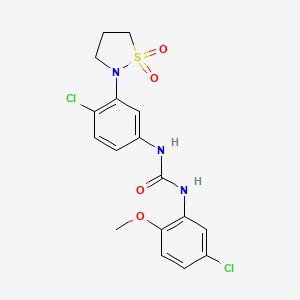 1-(5-Chloro-2-methoxyphenyl)-3-(4-chloro-3-(1,1-dioxidoisothiazolidin-2-yl)phenyl)urea