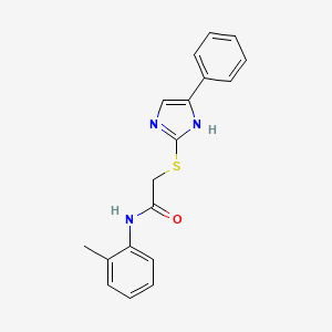2-((5-phenyl-1H-imidazol-2-yl)thio)-N-(o-tolyl)acetamide