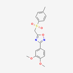 3-(3,4-Dimethoxyphenyl)-5-(tosylmethyl)-1,2,4-oxadiazole