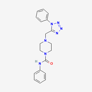 N-phenyl-4-((1-phenyl-1H-tetrazol-5-yl)methyl)piperazine-1-carboxamide
