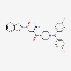 (2S)-2-Amino-1-[4-[bis(4-fluorophenyl)methyl]piperazin-1-yl]-4-(1,3-dihydroisoindol-2-yl)butane-1,4-dione
