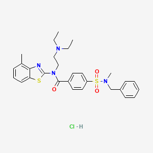 4-(N-benzyl-N-methylsulfamoyl)-N-(2-(diethylamino)ethyl)-N-(4-methylbenzo[d]thiazol-2-yl)benzamide hydrochloride