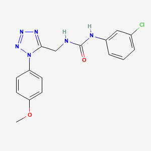 1-(3-chlorophenyl)-3-((1-(4-methoxyphenyl)-1H-tetrazol-5-yl)methyl)urea