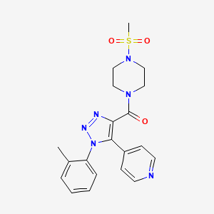(4-(methylsulfonyl)piperazin-1-yl)(5-(pyridin-4-yl)-1-(o-tolyl)-1H-1,2,3-triazol-4-yl)methanone