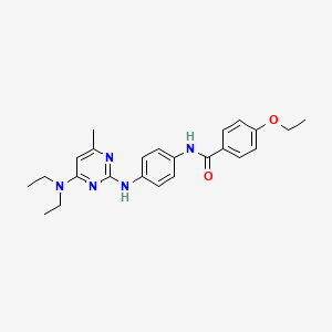 molecular formula C24H29N5O2 B2861308 N-(4-{[4-(diethylamino)-6-methylpyrimidin-2-yl]amino}phenyl)-4-ethoxybenzamide CAS No. 923112-71-4