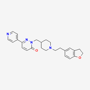 2-({1-[2-(2,3-Dihydro-1-benzofuran-5-yl)ethyl]piperidin-4-yl}methyl)-6-(pyridin-4-yl)-2,3-dihydropyridazin-3-one