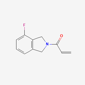 molecular formula C11H10FNO B2861323 1-(4-Fluoro-1,3-dihydroisoindol-2-yl)prop-2-en-1-one CAS No. 2190141-33-2