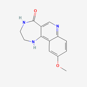 molecular formula C13H13N3O2 B2861326 10-methoxy-3,4-dihydro-1H-[1,4]diazepino[6,5-c]quinolin-5(2H)-one CAS No. 1255777-05-9