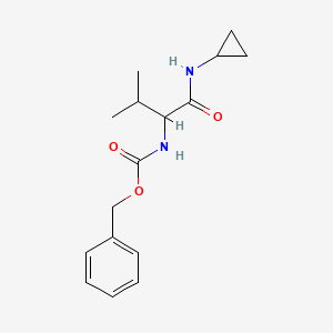 molecular formula C16H22N2O3 B2861332 苄基 N-[1-(环丙基甲酰氨基)-2-甲基丙基]氨基甲酸酯 CAS No. 1393445-24-3