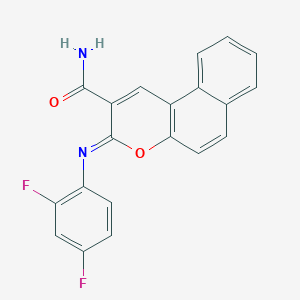 3-(2,4-Difluorophenyl)iminobenzo[f]chromene-2-carboxamide