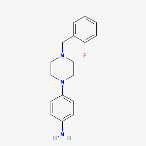 molecular formula C17H20FN3 B2861346 4-[4-(2-氟苄基)-哌嗪-1-基]-苯胺 CAS No. 709001-17-2
