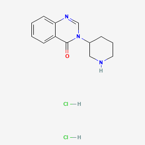 molecular formula C13H17Cl2N3O B2861347 3-(Piperidin-3-yl)-3,4-dihydroquinazolin-4-one dihydrochloride CAS No. 2097936-80-4