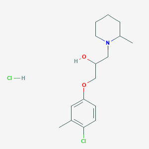 1-(4-Chloro-3-methylphenoxy)-3-(2-methylpiperidin-1-yl)propan-2-ol hydrochloride